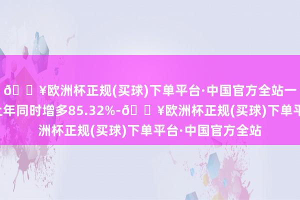 🔥欧洲杯正规(买球)下单平台·中国官方全站一季度买卖收入较上年同时增多85.32%-🔥欧洲杯正规(买球)下单平台·中国官方全站