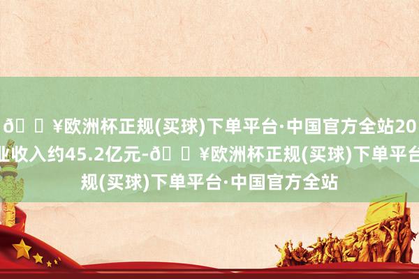 🔥欧洲杯正规(买球)下单平台·中国官方全站2024年上半年商业收入约45.2亿元-🔥欧洲杯正规(买球)下单平台·中国官方全站