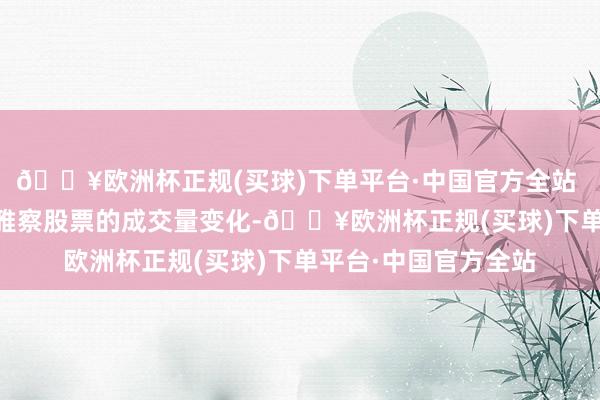 🔥欧洲杯正规(买球)下单平台·中国官方全站 3. 成交量分析：不雅察股票的成交量变化-🔥欧洲杯正规(买球)下单平台·中国官方全站